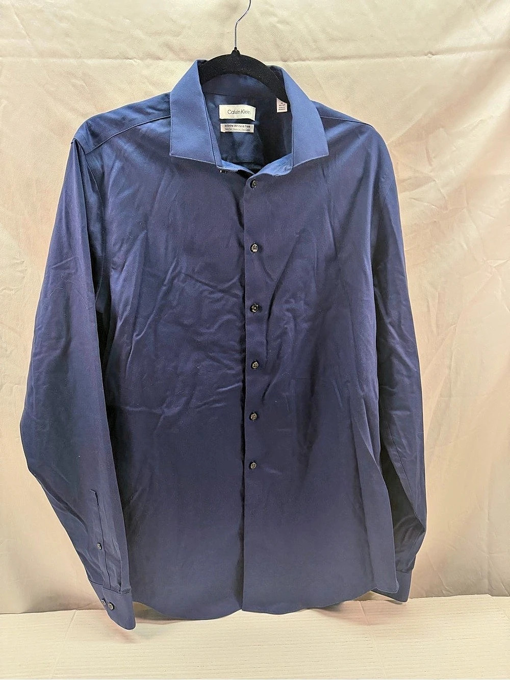 Calvin Klein Infinite Wrinkle Free  16 Slim Tall Stretch Flex Collar Dress Shirt